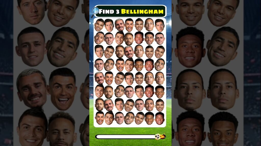 🏆 Find 3 Jude Bellingham ? #bellingham #shorts