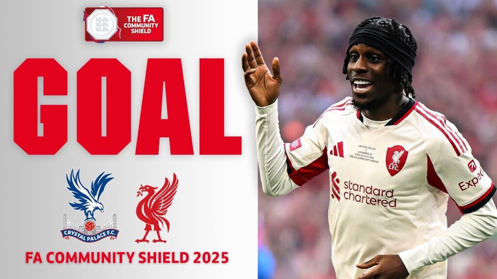 GOAL | Jeremie Frimpong | Crystal Palace 1-2 Liverpool | FA Community Shield 2025