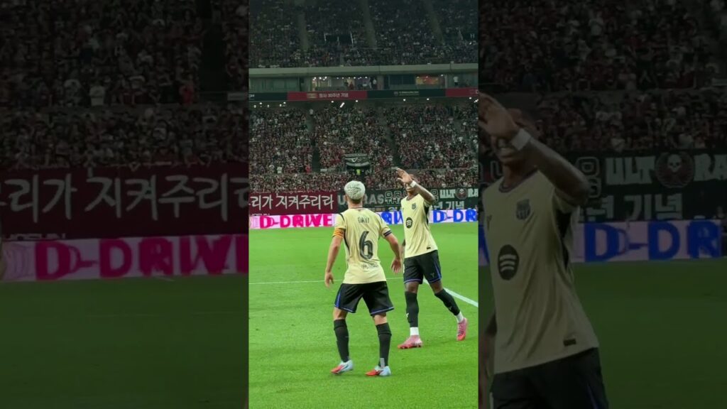 With the armband on and kissing the badge 💙❤️  #fcbarcelona #football #shorts #gavi