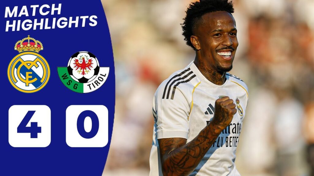 Eder Militao GOAL as Real Madrid vs WSG Tirol | Pre-season friendly match
