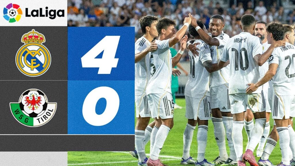 🔥 Real Madrid 4-0 WSG Tirol All Goals & Highlights 2025