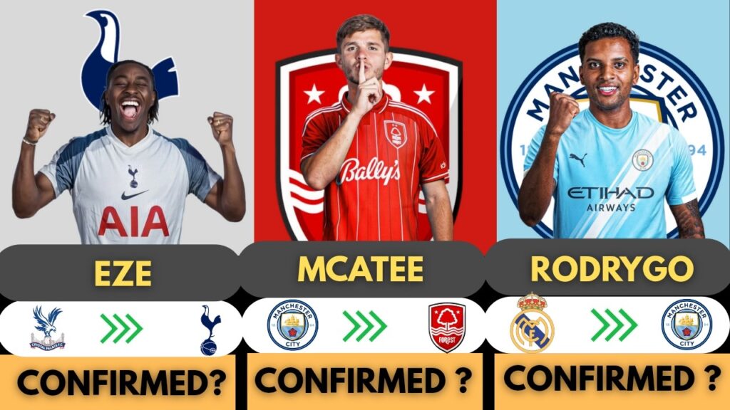 🚨NEW LATEST CONFIRMED FOOTBALL TRANSFERS AND RUMOURS 2025 UPDATES🔥Eze✅️Mcatee✅️Rodrigo✅️