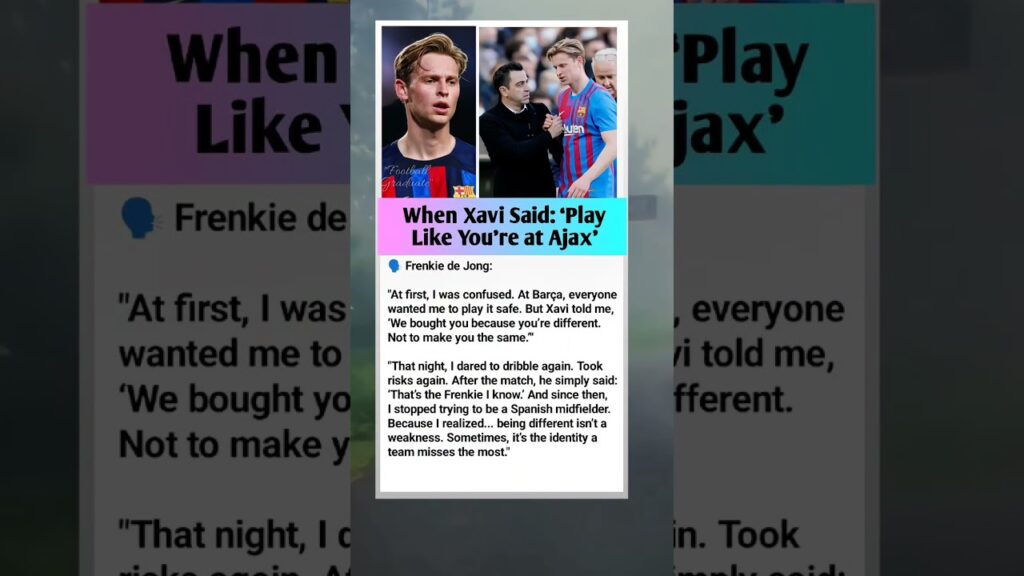 Frenkie de Jong – When Xavi Said: ‘Play Like You’re at Ajax’ #football #barcelona #xavi #hansiflick