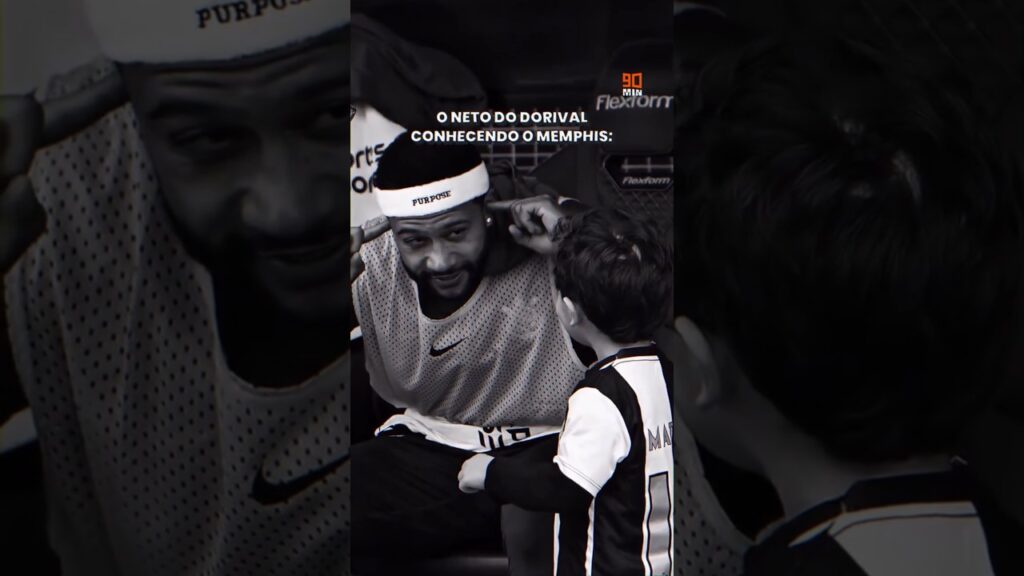 Neto do Dorival conhecendo Memphis Depay 😍 #corinthians #memphis #shorts #fyp #fy #futebol