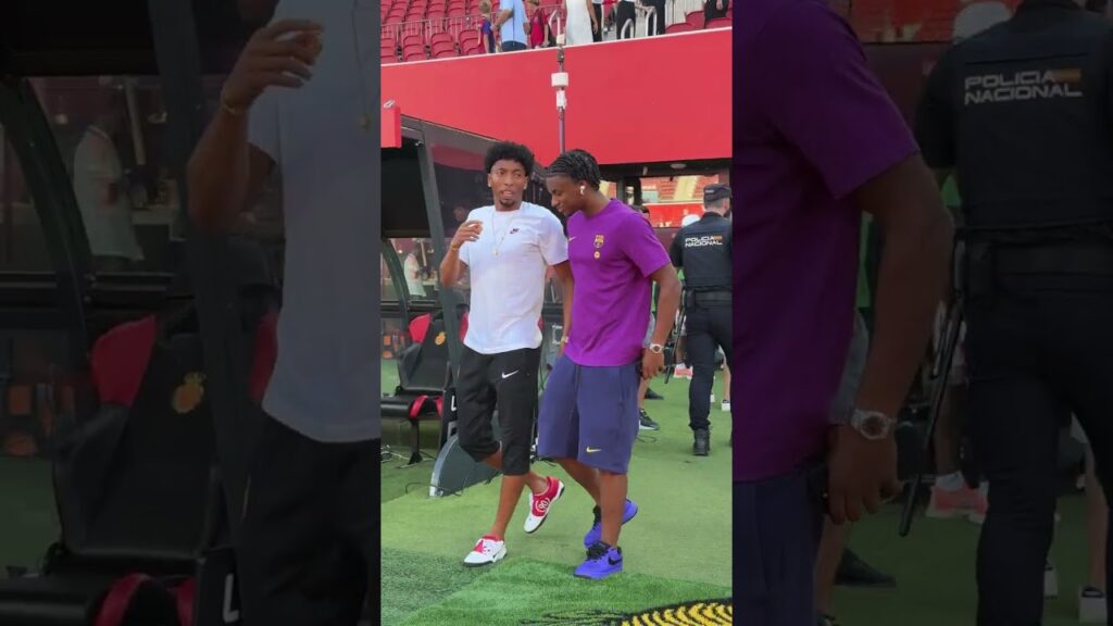 Balde 🤝 Mojica #fcbarcelona #football #shorts