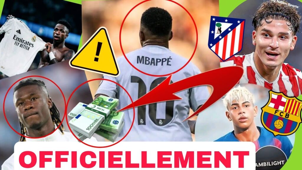 Mauvaise nouvelle pour le réel Eduardo camavinga mbappe,60em matchs Lamine avec Barça