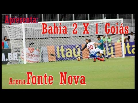 Bahia 2 X 1 Goiás. Gols de Marquinhos e Thiago Mendes.