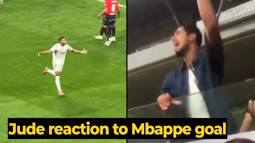 Unseen reaction from Jude Bellingham after Mbappe’s penalty goal against Osasuna last night