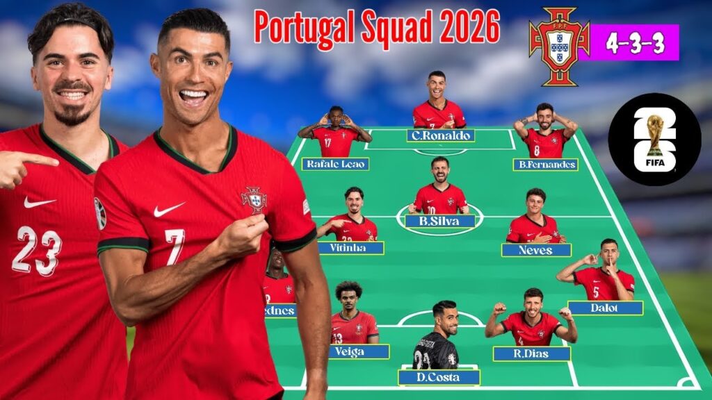 Portugal World Cup Squad 2026 announced Roberto Martinez With Cristiano Ronaldo
