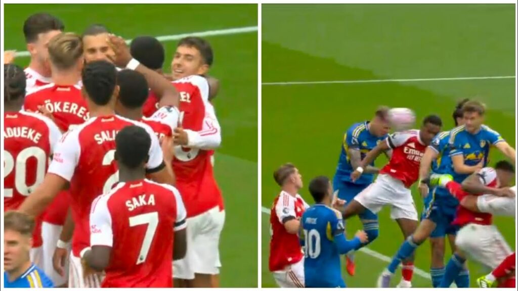 Jurrien Timber Goal Today Against Leeds United In EPL 2025 | Declan Rice Corner And Timber Goal