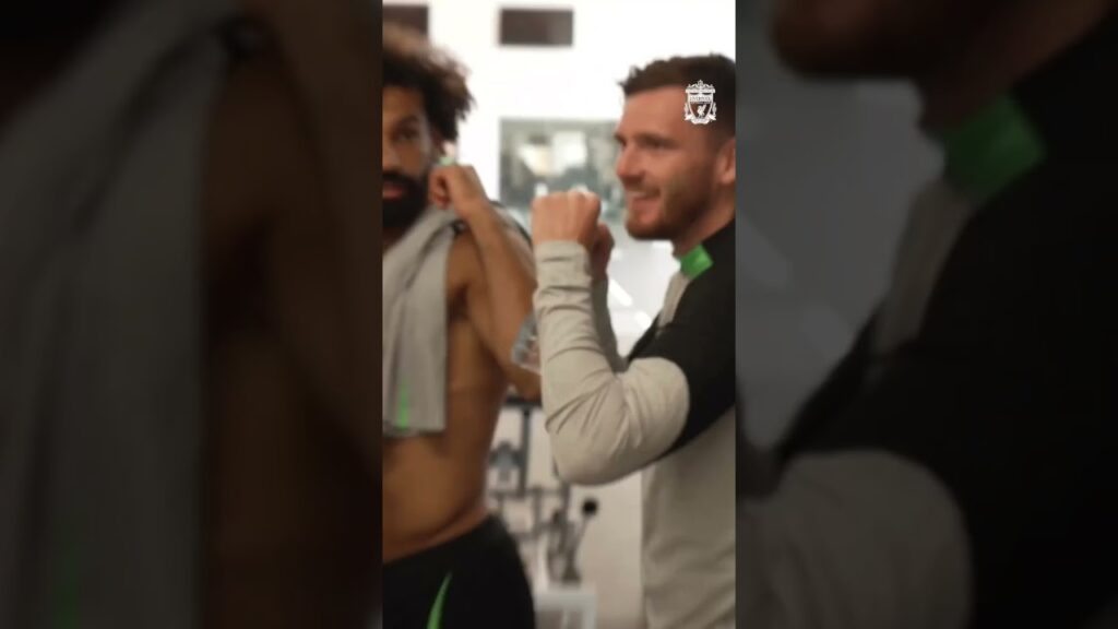 Salah and Robbo😂 make fun of Jordan Henderson's body 🥵 #liverpool #lfc