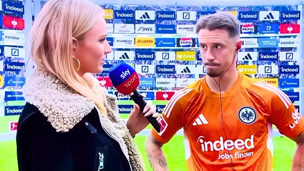 Female Reporter Mistakes Bremen Captain for Frankfurt Player