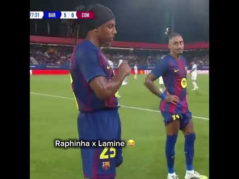 rapha and yamal laughing at kounde