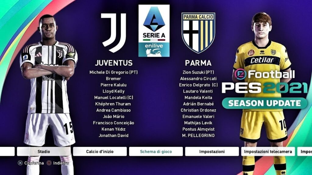 JUVENTUS - Parma PREVIEW | PRONOSTICO PES2021 [SerieAEnilive 25/26, 1^GR] GAMEPLAY PS4 ITA