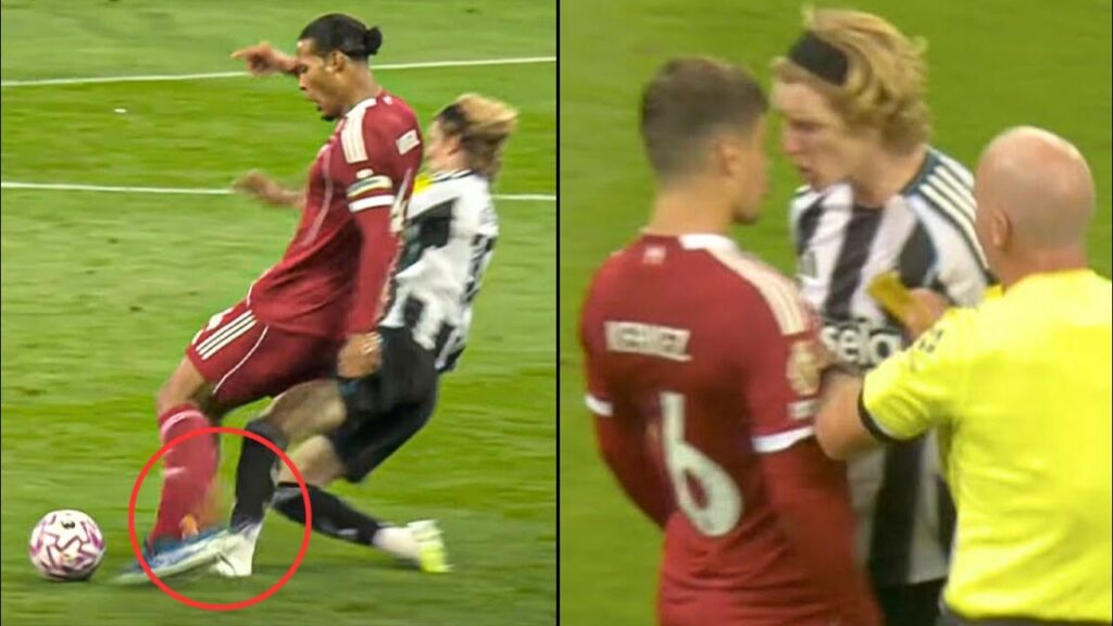 🟥 Anthony Gordon Controversial Red Card vs Liverpool | Virgil van Dijk | Newcastle United