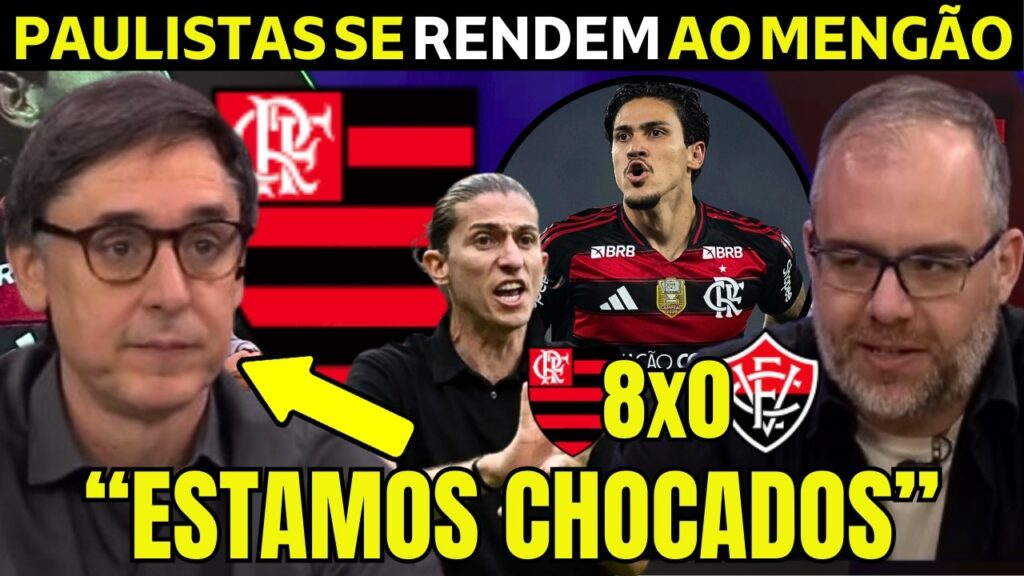 MÍDIA PAULISTA SE DESESPERA COM GOLEADA DO FLAMENGO "NUNCA VI IGUAL".