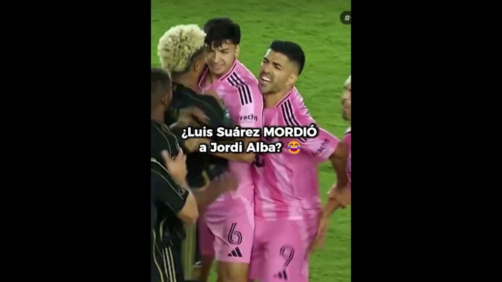 SUAREZ MORDIÓ A JORDI ALBA? #InterMiami #Miami #MLS #Suarez #Alba #Shorts #Soccer