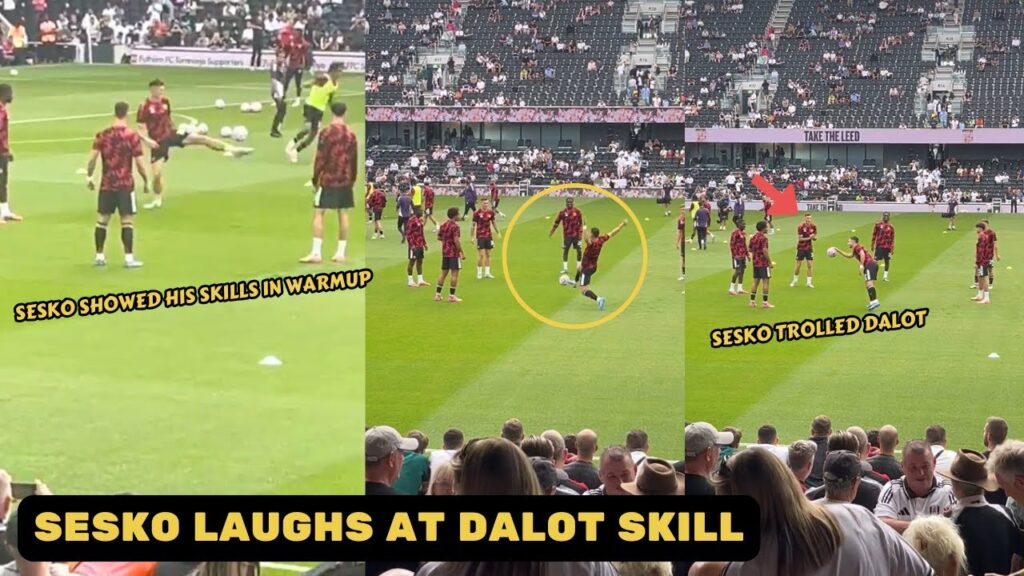 Benjamin Sesko trolled Diogo Dalot for his poor ball control skill