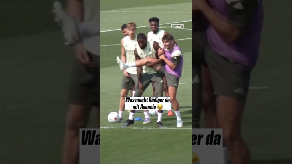 Was macht Rüdiger da 😂😂 #realmadrid