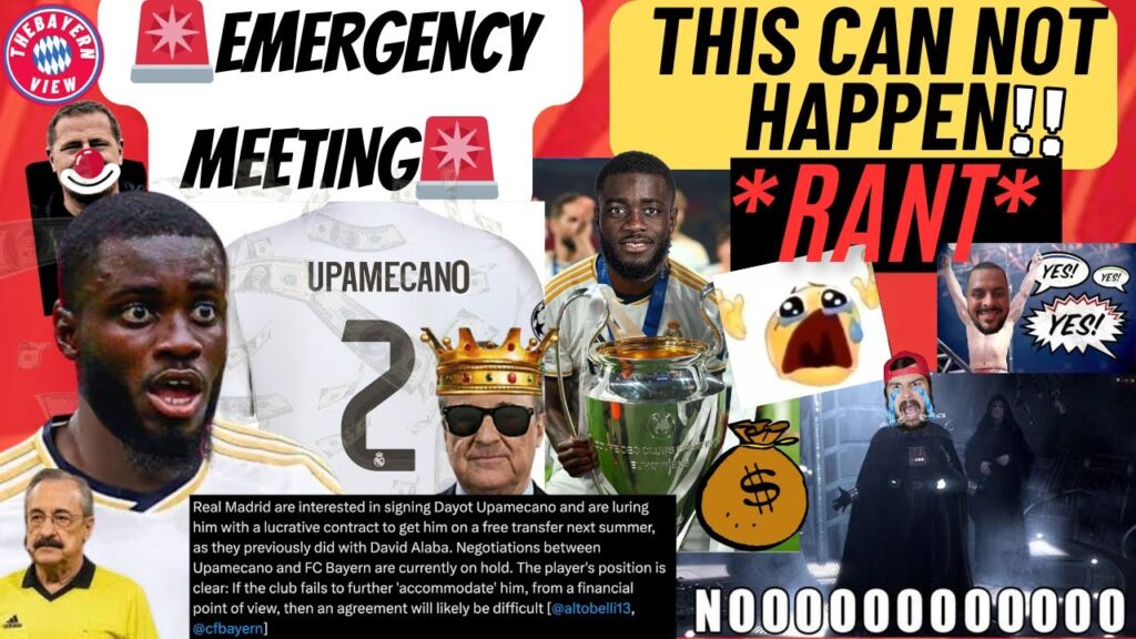 🚨EMERGENCY  MEETING🚨 Real Madrid are interested in signing Dayot Upamecano!