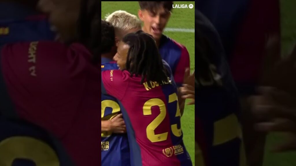 Dani Olmo’s first goal in a Barça shirt 🔙🔵🔴 #fcbarcelona #LaLigaHighlights