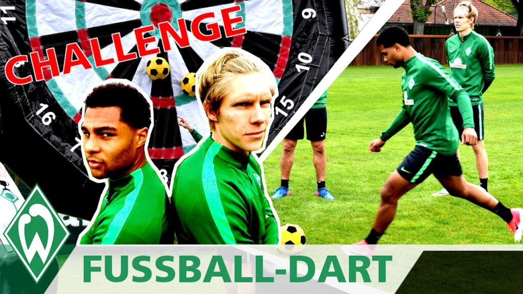 Fußball Dart CHALLENGE: Serge Gnabry vs. Aron Jóhannsson | SV Werder Bremen