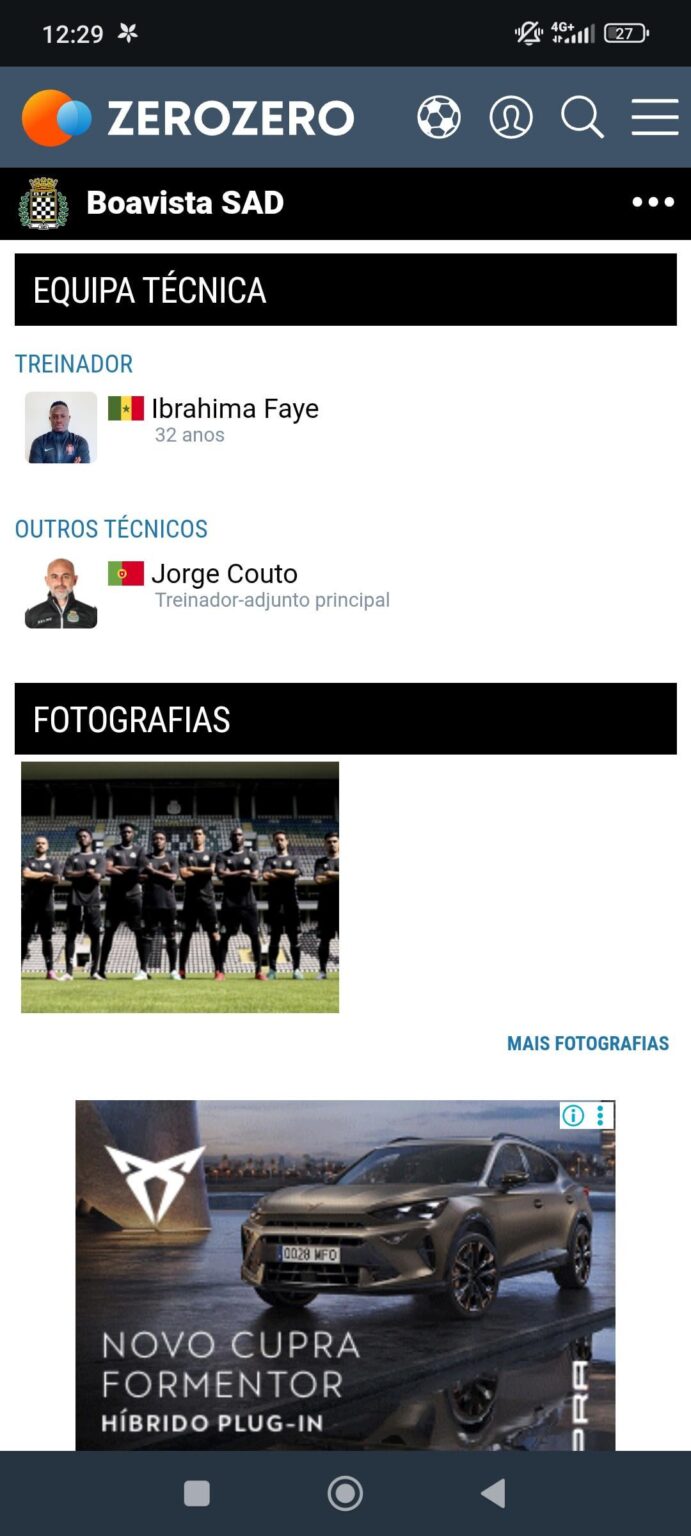 Filho do Fary encontra-se como treinador da Boavista SAD