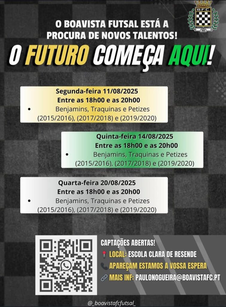 Futsal volta a abrir portas para captações