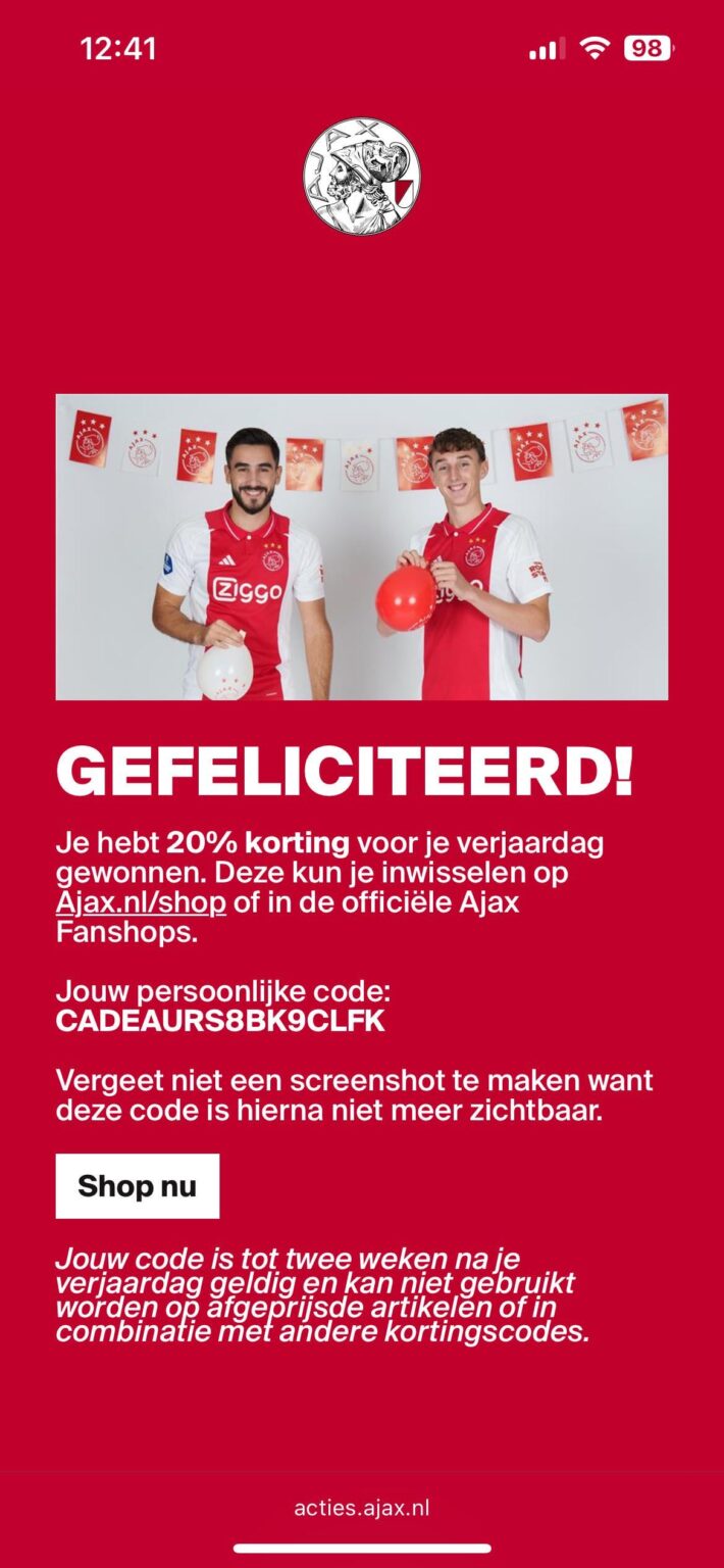 20% Birthday discount