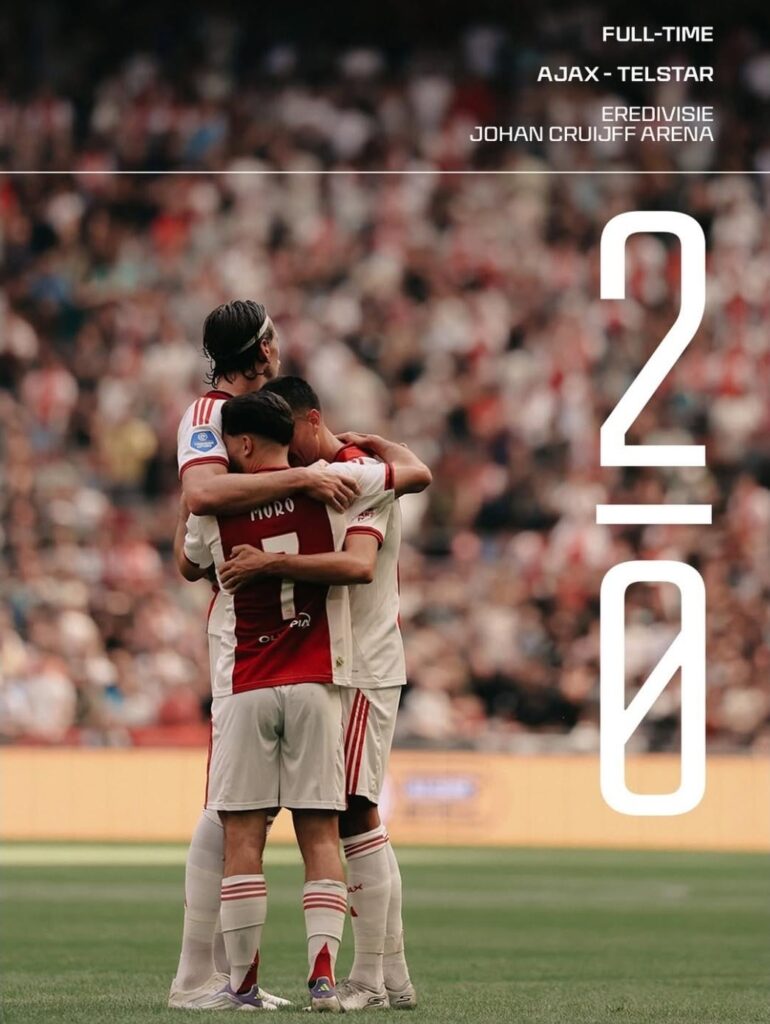 Ajax - Telstar ends in a 2-0 win