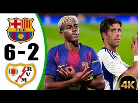 Barcelona vs Rayo Vallecano 6-2 Full time highlights match