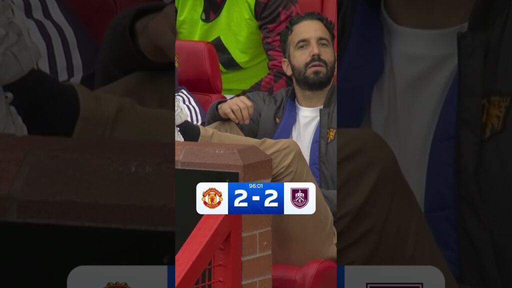Ruben Amorim watches the Stretford End for Bruno Fernandes' late penalty 🫣