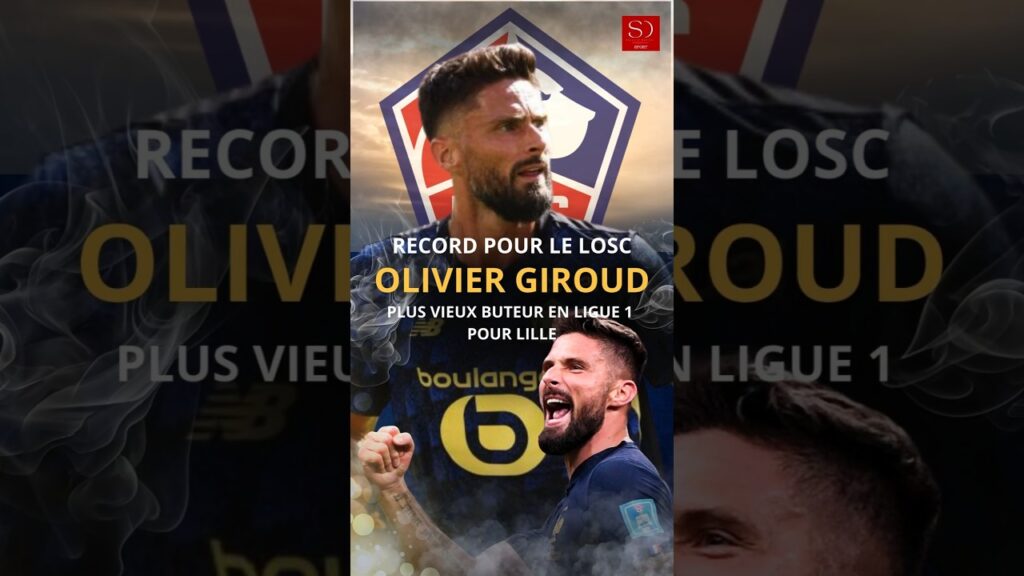 OLIVIER GIROUD MARQUE FACE À BREST . #record #foot #losc #championnatdefrance #ligue1