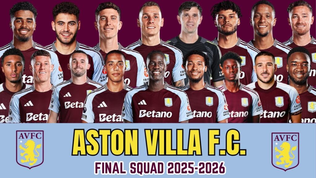 ASTON VILLA FINAL SQUAD 25/26 | ASTON VILLA SQUAD 25/26 | PREMIER LEAGUE SESSION 25/26