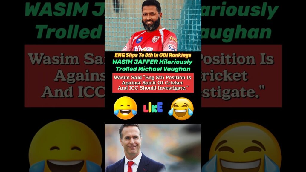😛Trolling At Its Best l cricket videos l funny shorts l Wasim Jaffer Urges ICC😅😂😛🏏🏵️🍄🏆