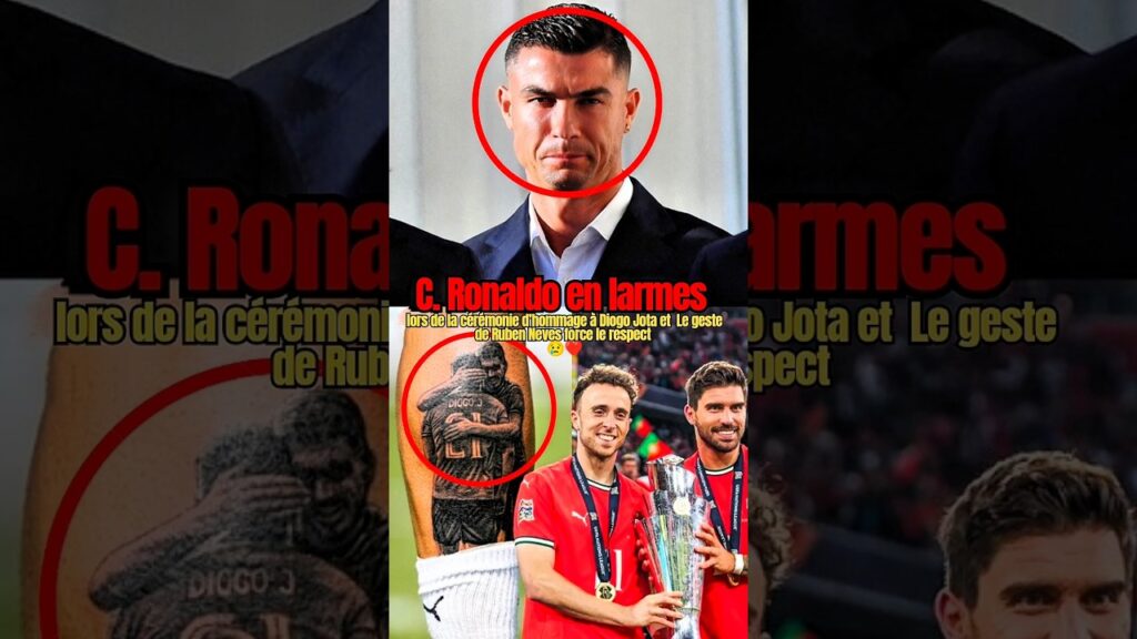 Ronaldo en larmes à l’hommage de Jota 😢❤️ Le beau geste de Ruben Neves suscite le respect #football