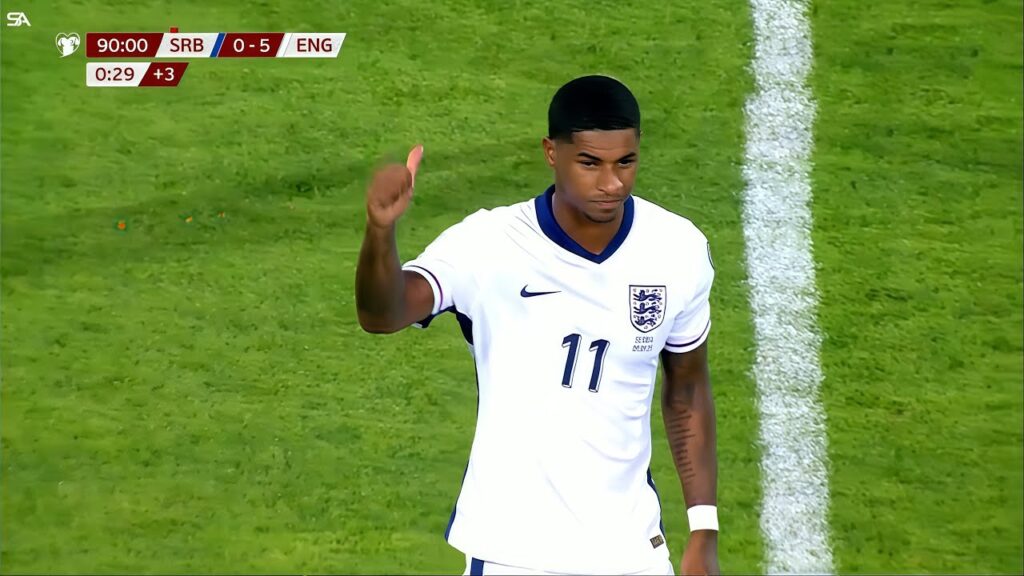 Marcus Rashford vs Serbia | Play 22 Minutes He Scores 1 Goal (09/09/2025)