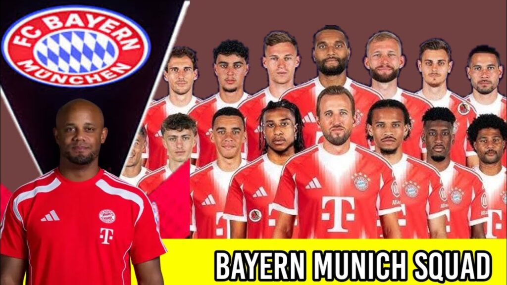 BAYERN MUNICH 20252026 SQUAD ¦ BAYERN MUNICH MEN FIRST TEAM UNDER VINCENT KOMPANY