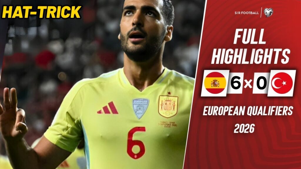 🔥 Mikel Merino Hattrick | Turkey vs Spain 0-6 • Highlights & All Goals • European Qualifiers