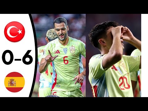 Turkey Vs Spain 0-6 All Goals & Highlights | FIFA World cup qualifiers 2026