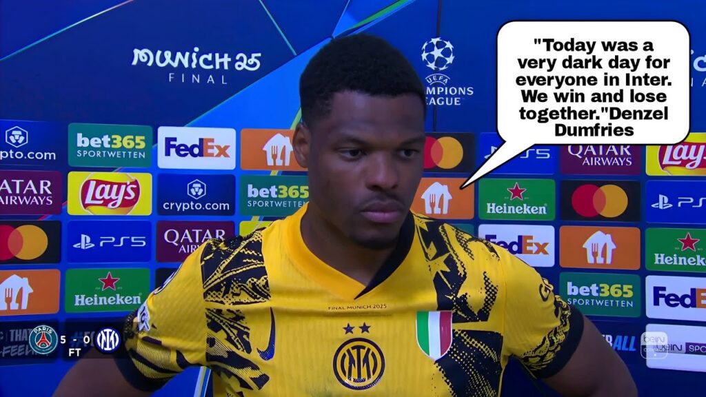 Today Was a Very Dark Day for Everyone in Inter! Denzel Dumfries on 5-0 UCL Final Loss to PSG