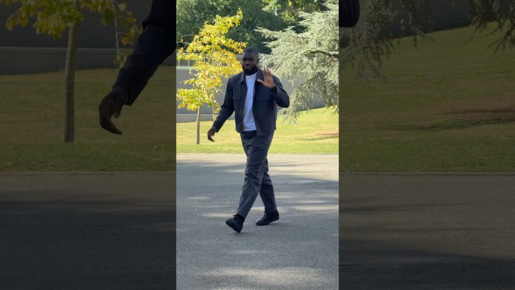 Dayot Upamecano arriving to join France squad