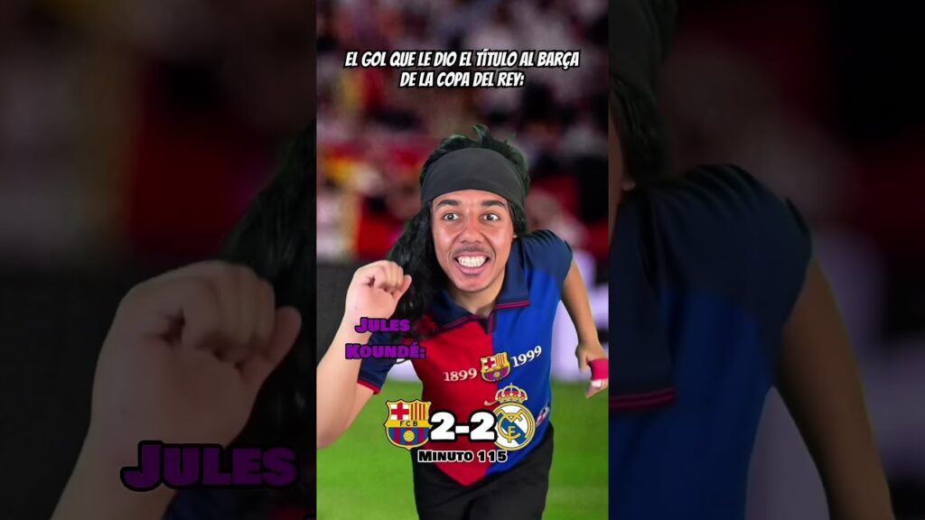 El gol de Jules Koundé vs Real Madrid #shortsviral #copadelrey #barcelona #realmadrid #viscabarca