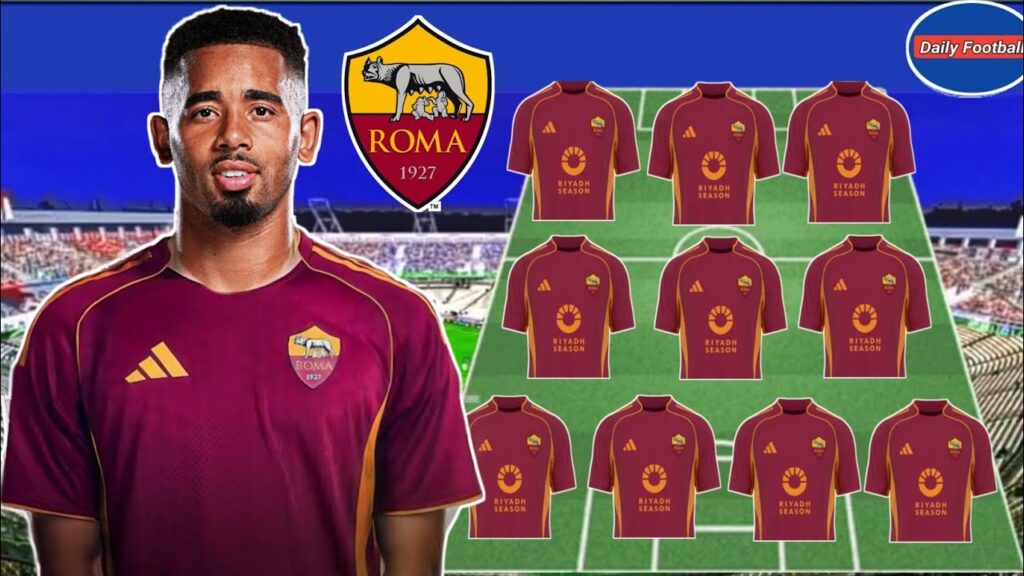 DONE DEAL ✅ GABRIEL JESUS WELCOME TO AS ROMA ☺️ AS ROMA PREDICTED LINEUP WITH JESUS 😨