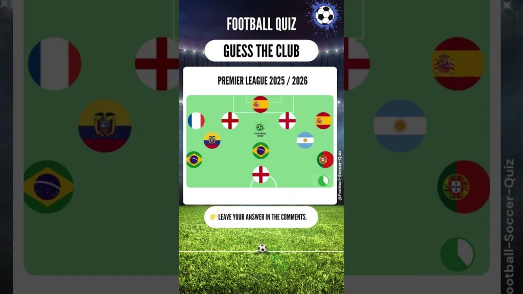Guess the Football Club 2025 / 2026 By Player’s Nationality Quiz N°4 ⚽ | Football Trivia Guess the Football Club 2025 / 2026 By Player's Nationality Quiz N°4 ⚽ | Football Trivia