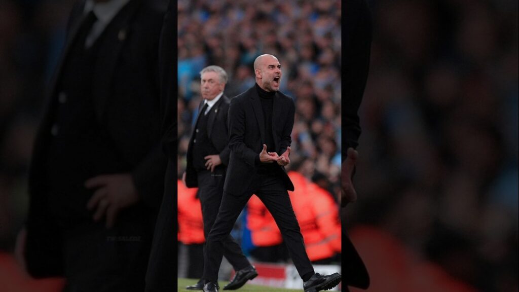 Pep Guardiola ☠️😡  #premierleague #manchestercity #pepguardiola #manchester #manchesterunited