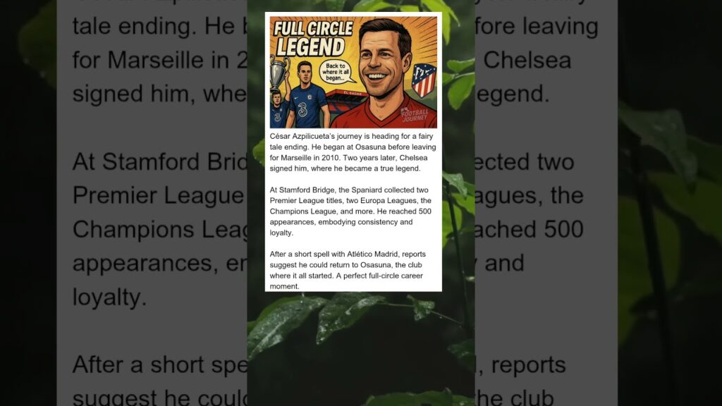 Azpilicueta’s Full-Circle Farewell ❤