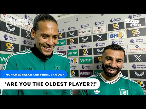 'Are you the oldest player in the Premier League?!' 🤣 Salah and Van Dijk all smiles after win