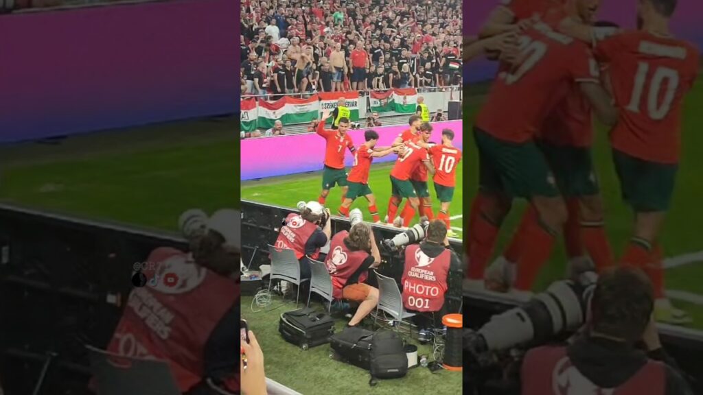 Ronaldo shows Respect & Leadership after Cancelo's goal 🇭🇺❤️🐐