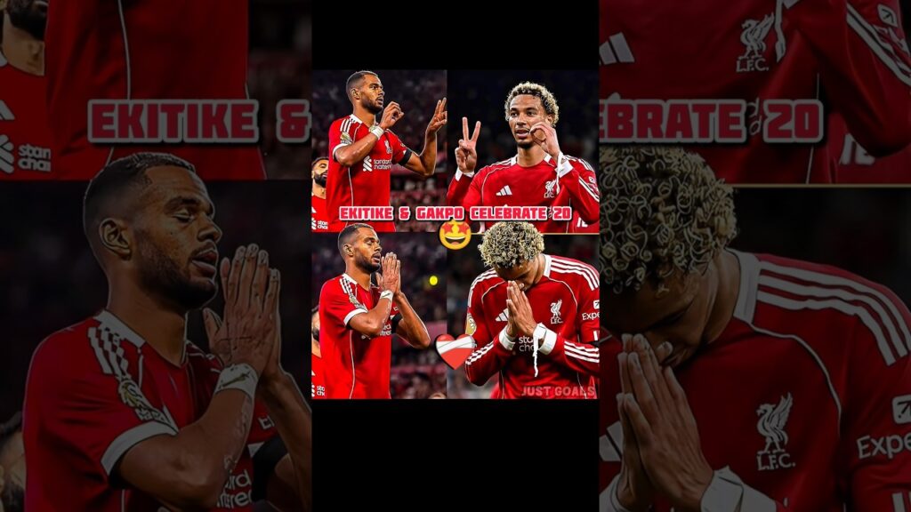 LFC Stars Celebrate 20 for Jota 🙏🥹 | #diogojota #liverpoolfc #gakpo #ekitike #football #goat #edit
